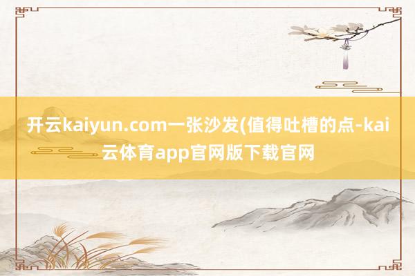 开云kaiyun.com一张沙发(值得吐槽的点-kai云体育app官网版下载官网
